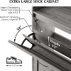Shoe Cabinet w/ 2 Flip-Up Drawers Entryway Shoe Storage Cabinet - 4 of 4