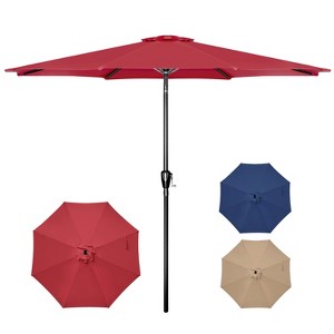 Gulches Red 120-Inch Patio Umbrella with Crank and Tilt for Versatile Outdoor Use - 1 of 4