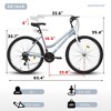 Kumasinova Mountain Bike,Commuter with 21-Speed Dual V-Brake,Carbon Steel Frame,Non-Slip Pedals,Ergonomic Saddle,Bicycle for Adults & Teens - 3 of 4