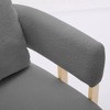 CAVINAS Upholstered Teddy Armchair Sofa Modern Design Accent Sofa with Metal Foot for Living Room - 3 of 4