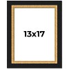 PosterPalooza | Embellished Brown Picture Frame - UV Acrylic, Foam Board Backing, Hanging Hardware - 2 of 4