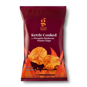 Mesquite Barbecue Kettle Cooked Potato Chips - 8oz - Good & Gather™ - 1 of 3