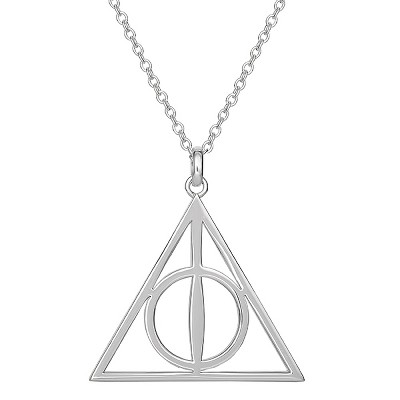 Deathly hallows necklace hot sale sterling silver