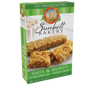 Sunbelts Oats & Honey Granola Bars - 9.5oz