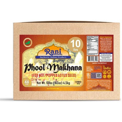 Phool Makhana (Fox Nut / Popped Lotus Seed) - 160oz (10lbs) - Rani Brand Authentic Indian Products
