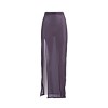 LECHERY Lustrous Sheer High-waisted Maxi Skirt With Side Slit - 2 of 4