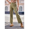 Women's High Waist Cargo Pants Streetwear Stretchy Baggy Pants 6 Pockets Drawstring Ankle Cuffs - 4 of 4