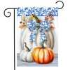 Briarwood Lane Fall Garden Flag 12x18 For Outdoor Blue and White Pumpkins For Fall Garden Flag Flags For Outside - 2 of 4