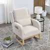 CAVINAS Modern Accent Chairs for Bedroom, 27.5 "W Modern Accent High Back Living Room Casual Armchair Rocker with One Lumbar Pillow - 2 of 4