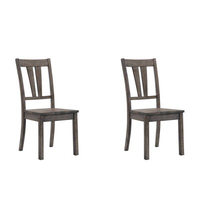 Picket House Furnishings 6pc Grayson Extendable Dining Table Set Gray Oak: Rubberwood, Polyester Upholstery, 1 Bench Included