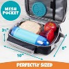 Bentology Insulated Lunch Box w Snack Pocket & Water Bottle Holder-Boys or Kids Blue School Lunchbox Tote Keeps Food Hotter or Colder Longer - 4 of 4