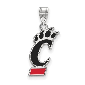 Black Bow Jewelry Sterling Silver Cincinnati Bearcats NCAA Large Pendant - 1 of 3