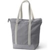 Lands' End Zip Top Long Handle Canvas Tote Bag - 3 of 4