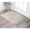 Gray Ivory And Brown Medallion Area Rug With Fringe - 2 of 4
