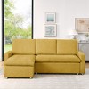 NicBex 90" L-Shaped Convertible Sleeper Sofa Bed Upholstered Pull Out Bed Couch with Reversible Storage Chaise and Removable & Washable Covers - 2 of 4