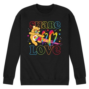 Men's - Care Bears - Share Love Graphic Fleece Sweatshirt - 1 of 4