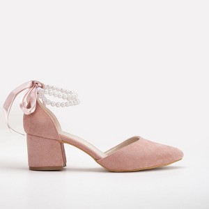 Miranda - Dusty Pink Shoes with Pearls | Forever & Always Shoes - 1 of 4