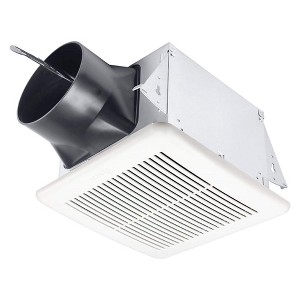 Delta Breez Elite Bathroom Exhaust Fan Energy Efficient Quiet Operation Motor with LED Indicator Light, High Speed Adjustable 80 or 110 CFM, White - 1 of 4