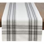Saro Lifestyle Cotton Table Runner With Plaid Design