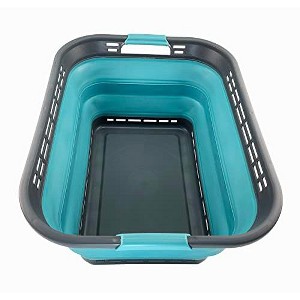 SAMMART 42L (11 Gallons) Collapsible Plastic Laundry Basket / Washing Tub - 1 of 4