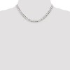 Black Bow Jewelry Men's 6.8mm Sterling Silver Solid Flat Curb Chain Necklace - image 2 of 4