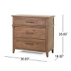 GDFStudio Whittier Rectangular Acacia Wood 3 Drawer Dresser - 3 of 4