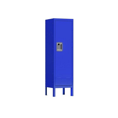 Single Tier Locker Steel Storage Cabinet With 2 Separate Compartments For Home Office School Gym Bedroom