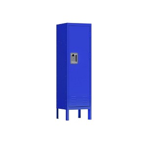 Single Tier Locker Steel Storage Cabinet With 2 Separate Compartments For Home Office School Gym Bedroom - 1 of 4