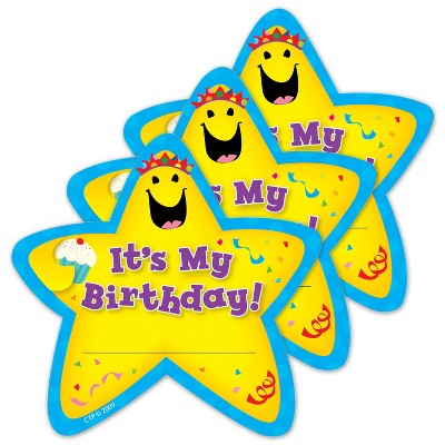 Creative Teaching Press It s My Birthday! Star Badges, 36 Per Pack, 3 ...