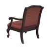 Fabric Arm Chair with Hand Carved Details, Generous Proportions, and Solid Wood Construction - 3 of 4