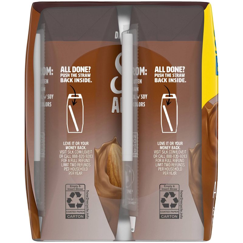 Silk Shelf-Stable Dark Chocolate Almond Milk - 6ct/8 fl oz Boxes, 4 of 8