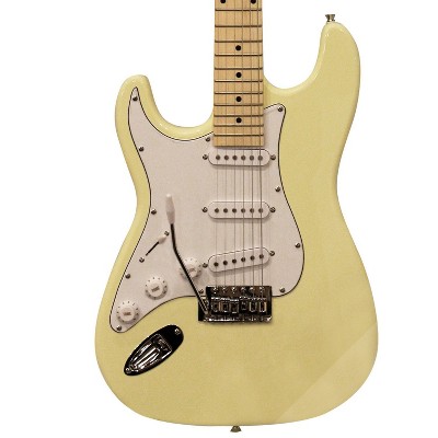 Sawtooth ES Series Left-Handed Electric Guitar, Vintage Cream with White Pickguard