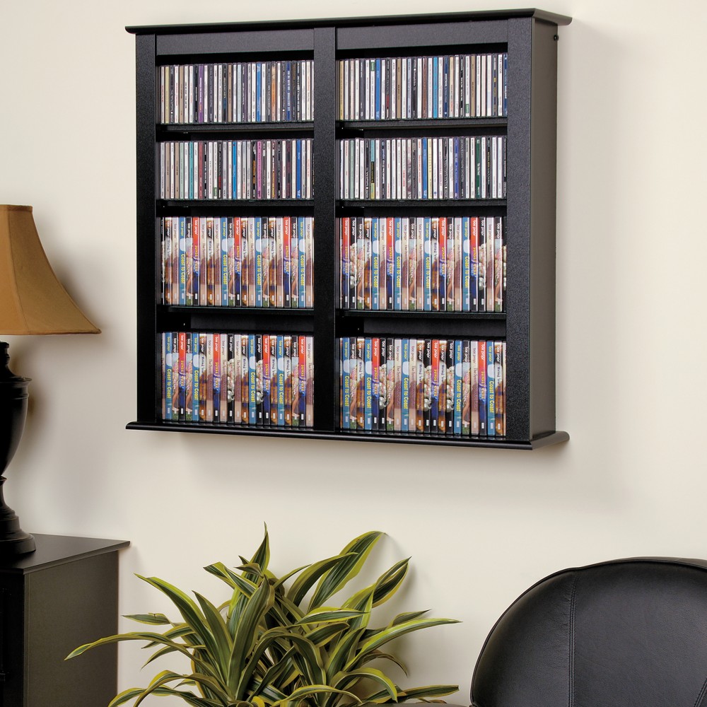 Photos - Display Cabinet / Bookcase Double Wall Mounted Storage Black - Prepac
