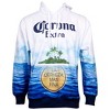 Mens Corona Extra Beer Sublimated Beach Scene Hoodie - 2 of 3