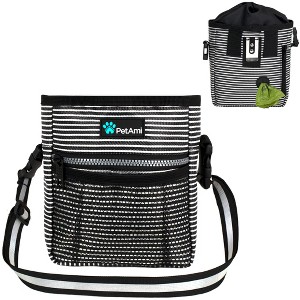 PetAmi Dog Treat Pouch, Pet Training Walking Bag Holder for Kibbles Food Toy, Trainer Essentials Supplies with Waste Dispenser - 1 of 4