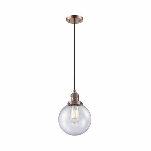 Beacon - 1 Light Cord Hung Mini Pendant In Industrial Style-11.5 Inches Tall and 8 Inches Wide - 1 of 1
