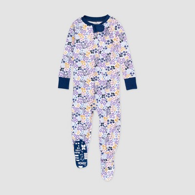Honest Baby Girls' Fall Flowers Snug Fit Pajama Set - Purple