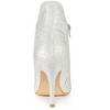 Allegra K Women's Cutout Sparkly Glitter Pointed Toe Stiletto Heel Ankle Boots - 4 of 4
