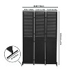 NicBex 3-Panel Room Divider 6FT Folding Wood Privacy Screen with Louvered Design Partition for Home & Office - 3 of 4