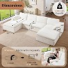 AMERLIFE Cloud Couch Sectional – Oversized Modular Sofa with 83.5" Deep Chaise, No-Assembly Design for Living Room, Chenille - 2 of 4