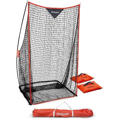 GoSports Football 7 x 4 Sideline Training Foldable Kicking Net for Placekickers and Punters with Travel Case and Weighted Sandbags