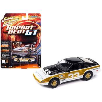 1985 Nissan 300ZX #33 Black, White and Gold "Go for the Gold" "Import Heat GT" Ltd Ed 1/64 Diecast Model Car by Johnny Lightning