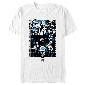 Men's WWE Stone Cold Steve Austin Blue Poster T-Shirt - 1 of 4