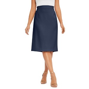 Jessica London Women's Plus Size Tummy Control Bi-Stretch Pencil Skirt - 1 of 4