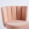 Vynxaria Modern beige dining chair(set of 2 ) with iron tube wood color legs, shorthair cushions and comfortable backrest - 4 of 4