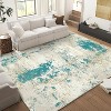 Modern Abstract Rug Washable, Large Non-Slip Low Pile Carpet for Living Room Bedroom Dining Room Home Office - 2 of 4