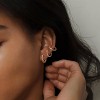 14K Gold Plated Chunky Hoop Set - Twisted Open Huggie Earrings in Gold/Silver, Lightweight Hypoallergenic Gift Jewelry - 4 of 4