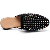 Santimon Mens Rivet Mules Backless Slip On Slippers Fashion Outdoor Shoes Black - 3 of 4