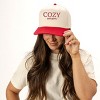 Embroidered Cozy Season - Womens Canvas Trucker Hat - 3 of 3