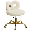 Swivel Vanity Chair with Wheels,Makeup Chair,Height Adjustable with Upholstered Desk Chair for Makeup Room and Bedroom - 2 of 4